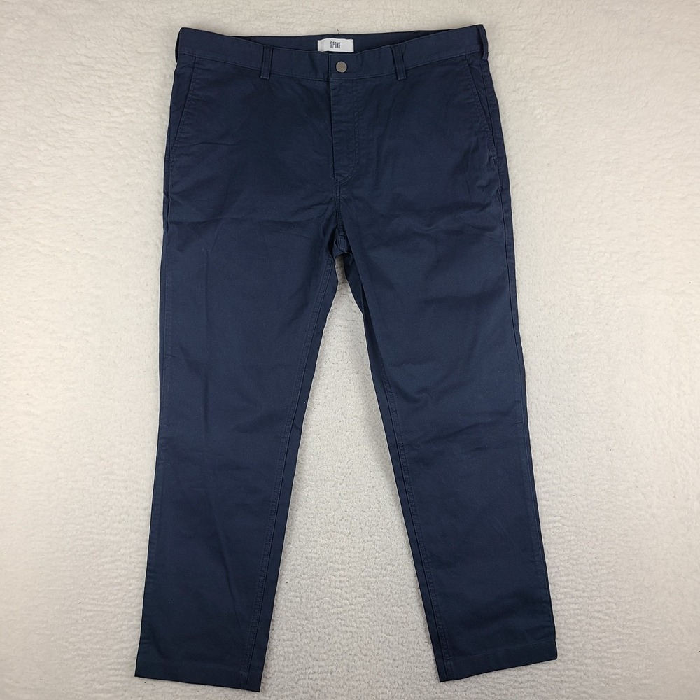 SPOKE Pants Mens‎ 36x28 Dark Blue Skinny Heroes Build A Chino Khakis